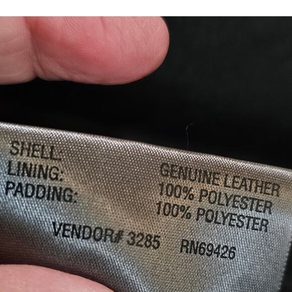 Wilsons Leather Mens XL Jacket Grunge Workwear Biker Black Tear On Right Arm - Picture 9 of 9